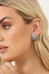 YOURSET 3 PACK Silver Tone Floral Earrings | Yours Clothing 2