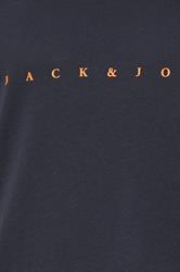 JACK & JONES Big & Tall Dark Navy Blue Slogan T-Shirt | BadRhino 5