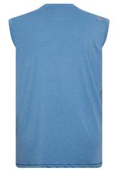 D555 Big & Tall Blue Marl Beach Graphic Print Vest | BadRhino 4