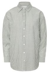 PixieGirl Petite Women's Grey Stripe Long Sleeve Shirt | PixieGirl 5