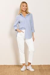 M&Co Blue & White Stripe Shirt | M&Co 2