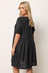 YOURS Plus Size Black Bow Front Mini Dress | Yours Clothing 2