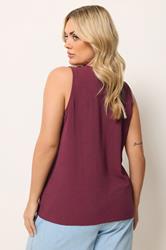 YOURS Plus Size Burgundy Red Waistcoat | Yours Clothing 2