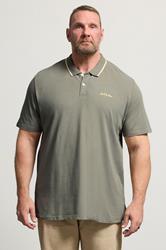 JACK & JONES Big & Tall Light Green Polo Shirt | BadRhino 3