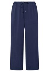 EVANS Plus Size 2 Pack Black & Navy Wide Leg Trousers | Evans 8