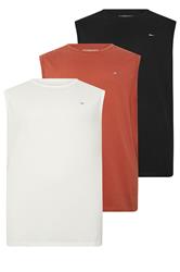 BadRhino Big & Tall 3 PACK Black/Off White/Clay Orange Muscle Vests | BadRhino 3