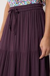 M&Co Petite Berry Purple Crinkle Maxi Skirt | M&Co 4