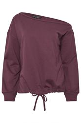 PixieGirl Petite Purple Plum Off Shoulder Sweatshirt | PixieGirl 5