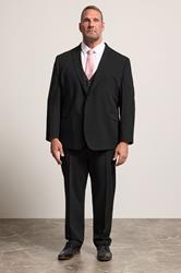 D555 Big & Tall Black Suit Jacket | BadRhino 1