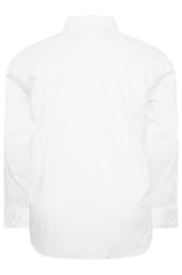 D555 Big & Tall White Long Sleeve Non Iron Stretch Shirt | BadRhino 4