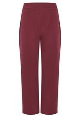 M&Co Petite Berry Red Pintuck Side Stripe Trousers | M&Co 6