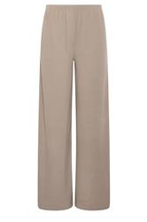 LTS Tall Women's Natural Brown Ribbed Wide Leg Trousers | Long Tall Sally 5