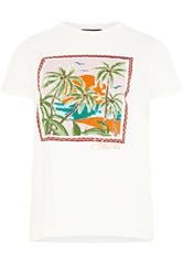 YOURS Curve White 'Hawaii' Tropical Graphic Print T-Shirt