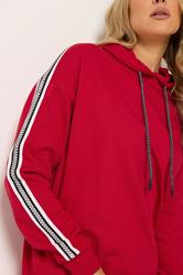 LTS Tall Women's Red Side Tape Hoodie | Long Tall Sally 4