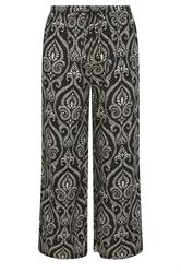PixieGirl Petite Black Tile Wide Leg Trousers