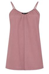 YOURS Curve Pink Gathered Swing Vest Top