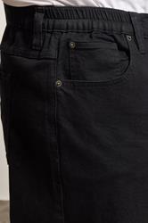 BadRhino Big & Tall Black Elasticated Waist Stretch Jeans | BadRhino 5