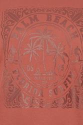 D555 Big & Tall Brick Red Florida Surf Print T-Shirt | BadRhino 5