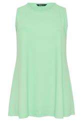 YOURS Curve Green Soft Touch Swing Vest Top