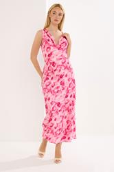 STAR Pink Abstract Cowl Neck Dress | StarByJM 3