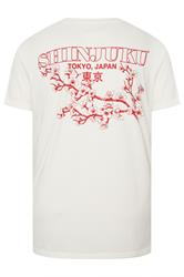 BadRhino Big & Tall White 'Shinjuku Tokyo' Graphic T-Shirt | BadRhino 9