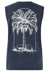 BadRhino Big & Tall Navy Blue Acid Wash Graphic Vest | BadRhino 8
