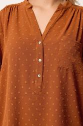 YOURS Plus Size Rust Orange Dobby Shirt  | Yours Clothing 4