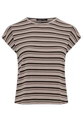 LIMITED COLLECTION Plus Size Brown Stripped Ribbed T-Shirt | Yours Clothing 5