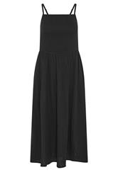 PixieGirl Petite Black Cotton Cheesecloth Midi Dress