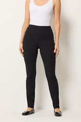 LTS Tall Women's Black Textured Slim Leg Trousers | Long Tall Sally 1