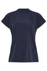 LTS Tall Navy Blue Grown-On Sleeve Top | Long Tall Sally 5