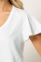 M&Co White Cotton Frill Sleeve Blouse | M&Co 4