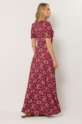LTS Tall Women's Red Tile Print Twist Front Maxi Dress | Long Tall Sally 4