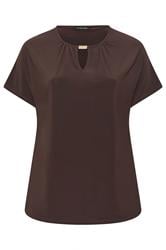 EVANS Curve Chocolate Brown Bar Detail Top