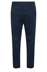KAM Big & Tall Navy Blue Chino Trousers | BadRhino 4