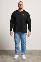 LYLE & SCOTT Big & Tall Black Long Sleeve T-Shirt | BadRhino 1