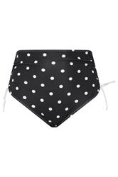 YOURS Plus Size Black Super High Waisted Polka Dot Bikini Briefs | Yours Clothing 5