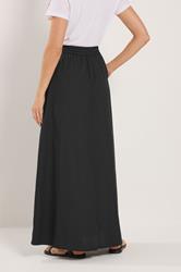 LTS Tall Women's Black Pull On Cotton Maxi Skirt | Long Tall Sally 2