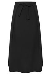 LTS Tall Black Tie Waist Midi Skirt