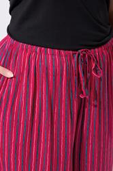 LIMITED COLLECTION Plus Size Red Stripe Wide Leg Trousers | Yours Clothing 4