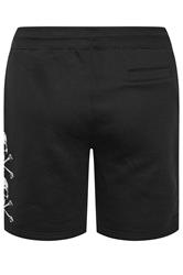 BadRhino Big & Tall Black Skull Printed Jogger Shorts | BadRhino 6