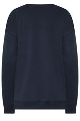 LTS Tall Women's Navy Blue 'Country Club' Embroidered Slogan Sweatshirt | Long Tall Sally 6