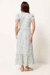 PixieGirls Petite Sage Green Floral Maxi Dress | PixieGirl 2