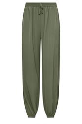 LTS Tall Hose in Khakigrün mit gerafftem Saum 