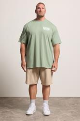 BadRhino Big & Tall Green Extra Long 'Paradise' Graphic T-Shirt 1