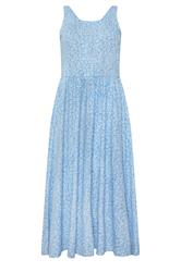 M&Co Robe mi-longue bleu clair en coton à petit imprimé floral