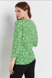 M&Co 3 PACK Green & White Ditsy Floral Cotton Tops | M&Co 7