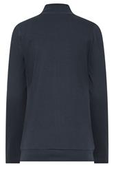 LTS Tall Women's Navy Blue Ribbed Zip Through Top | Long Tall Sally 2