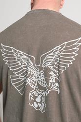 BadRhino Big & Tall Brown Extra Long Acid Wash Falcon Graphic T-Shirt | BadRhino 4