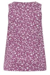 YOURS Plus Size Purple Floral Vest Top | Yours Clothing 2